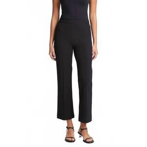 NEW VINCE mid rise pintuck crop flare pant in black